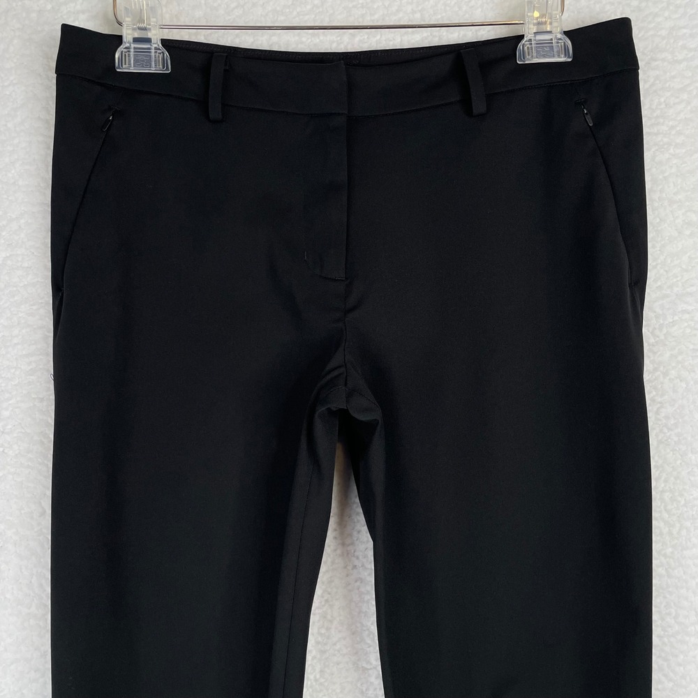 Ministry of Supply Kinetic Slim Trousers Womens 6 Black Tapered Ankle Pants